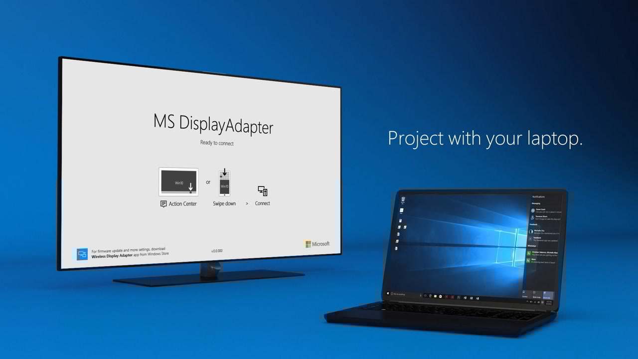 Wireless Display Adapter V2 WiFi Miracast Microsoft P3Q00016