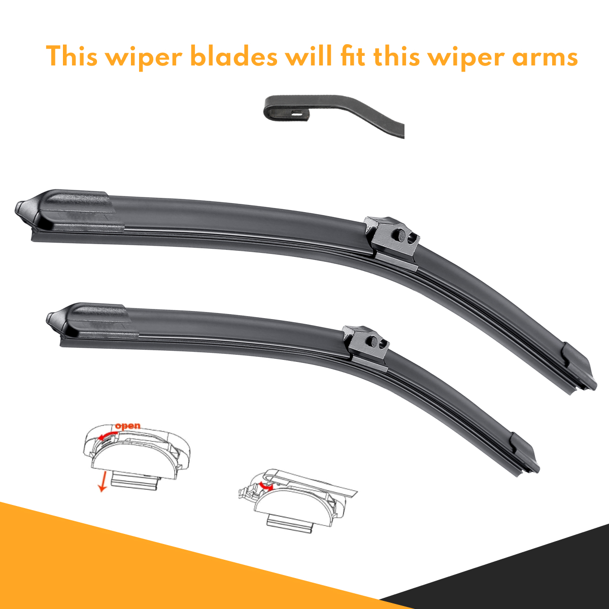 Wiper Blades for Hyundai Elantra AD 2015 2018 Aero Front 26" + 16