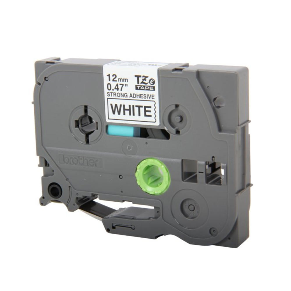 Genuine Brother Label Tape For Brother PTouch 12mm x 8m 1/2" Black On