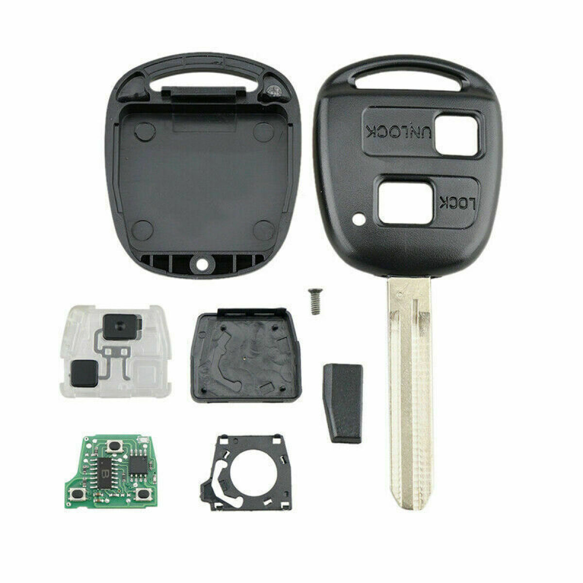Complete Remote Car Key for Toyota RAV4 Corolla 2000 2001 2004 4C