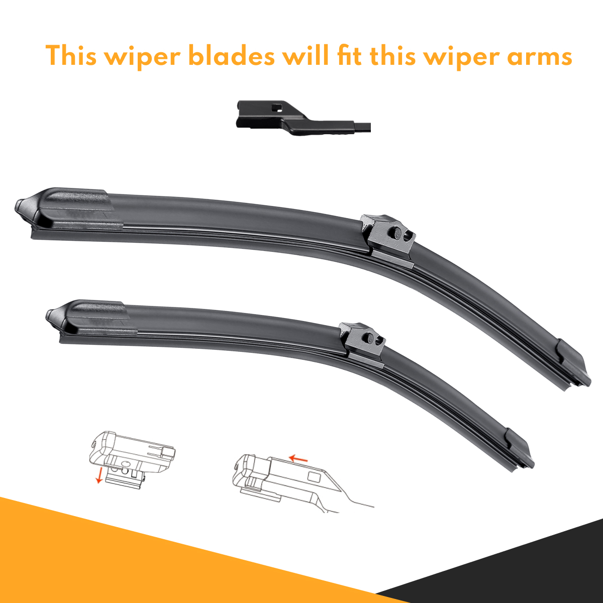 Wiper Blades for Fiat 500 X 2014 2015 2016 2017 2018 2019 Aero 26" + 14
