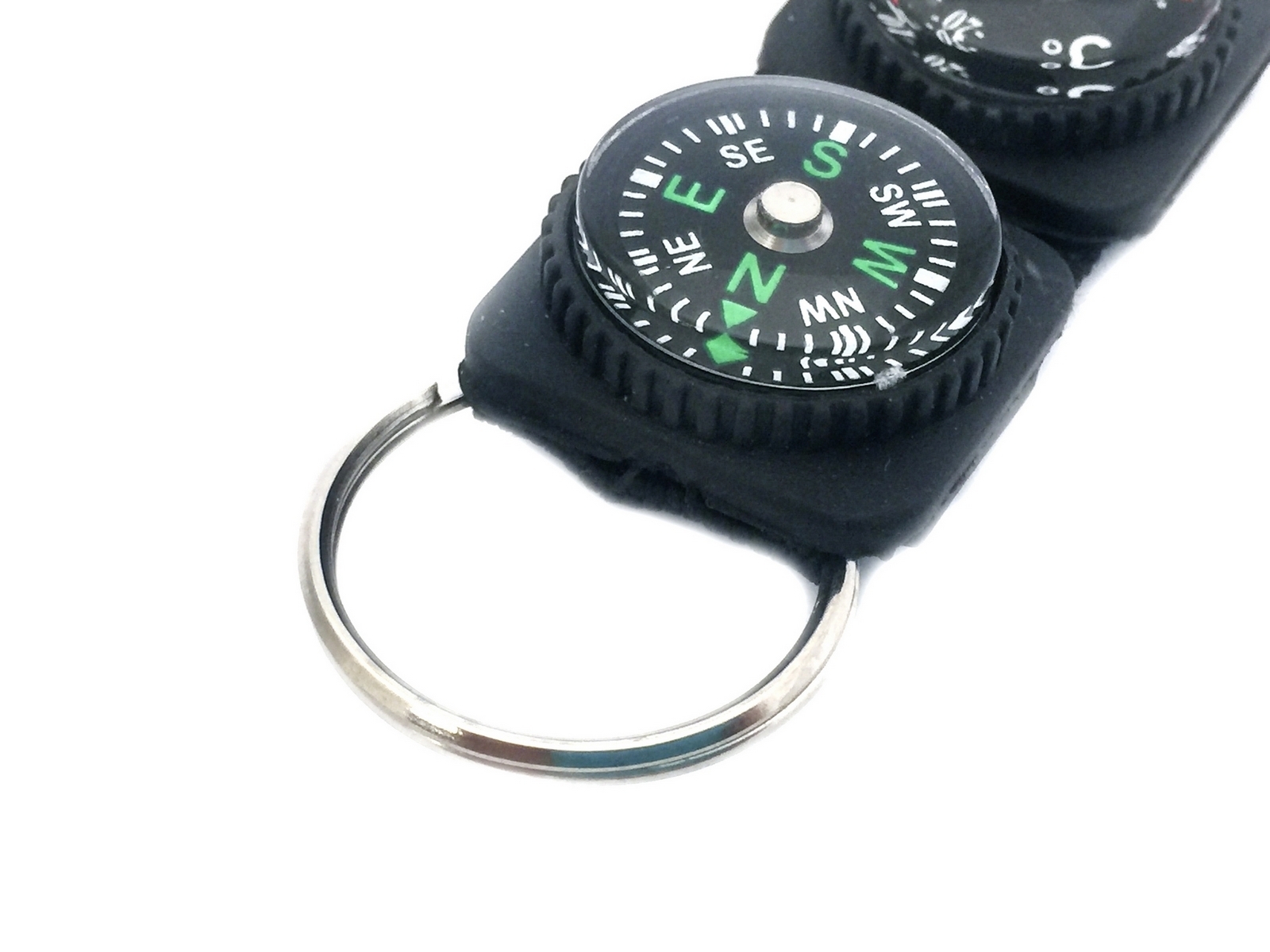 ACATANA Outdoor Compass + Thermometer Strap w/ Keychain & Carabiner Clip