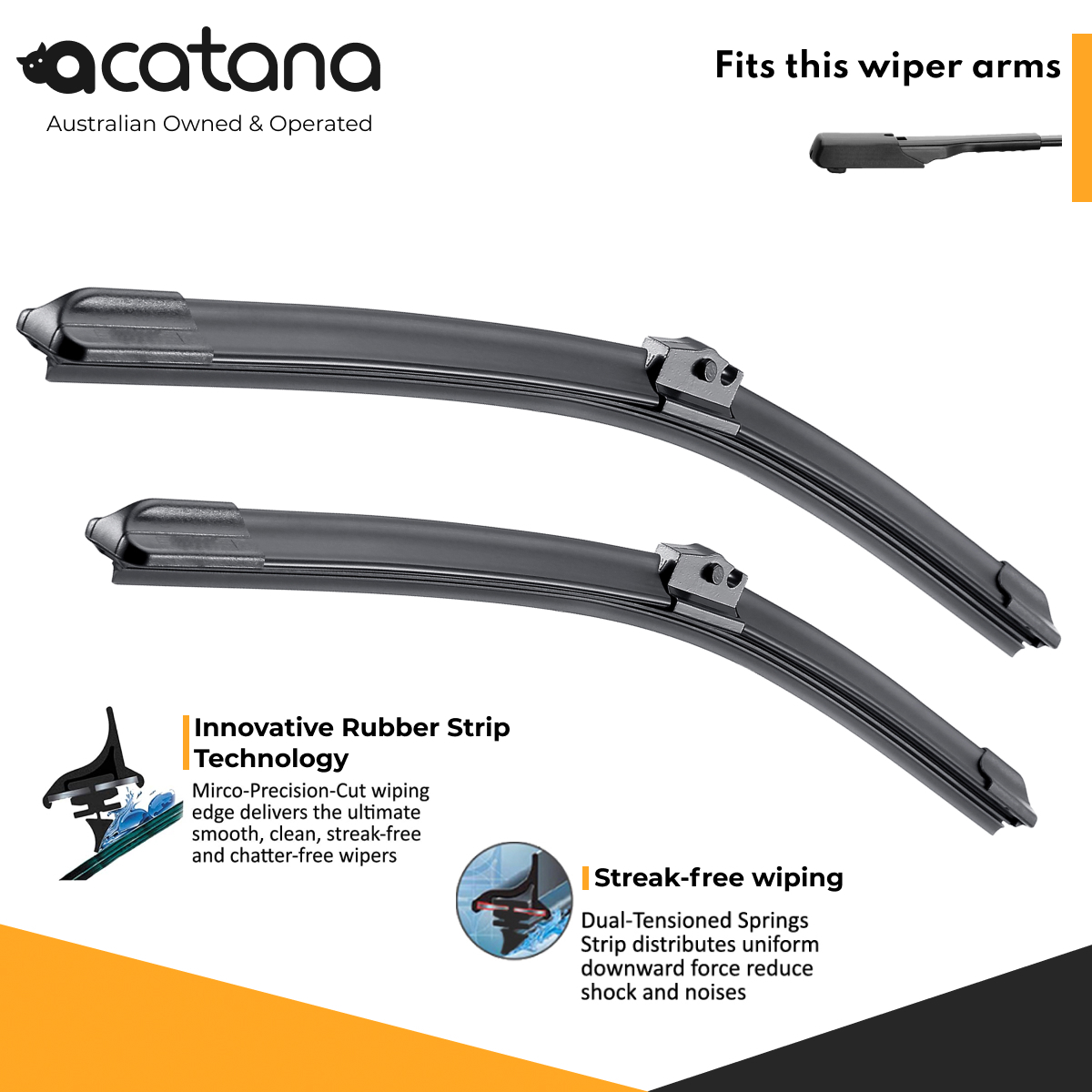 Wiper Blades for Mercedes Benz C Class W205 2014 2020 Set 22" + 22