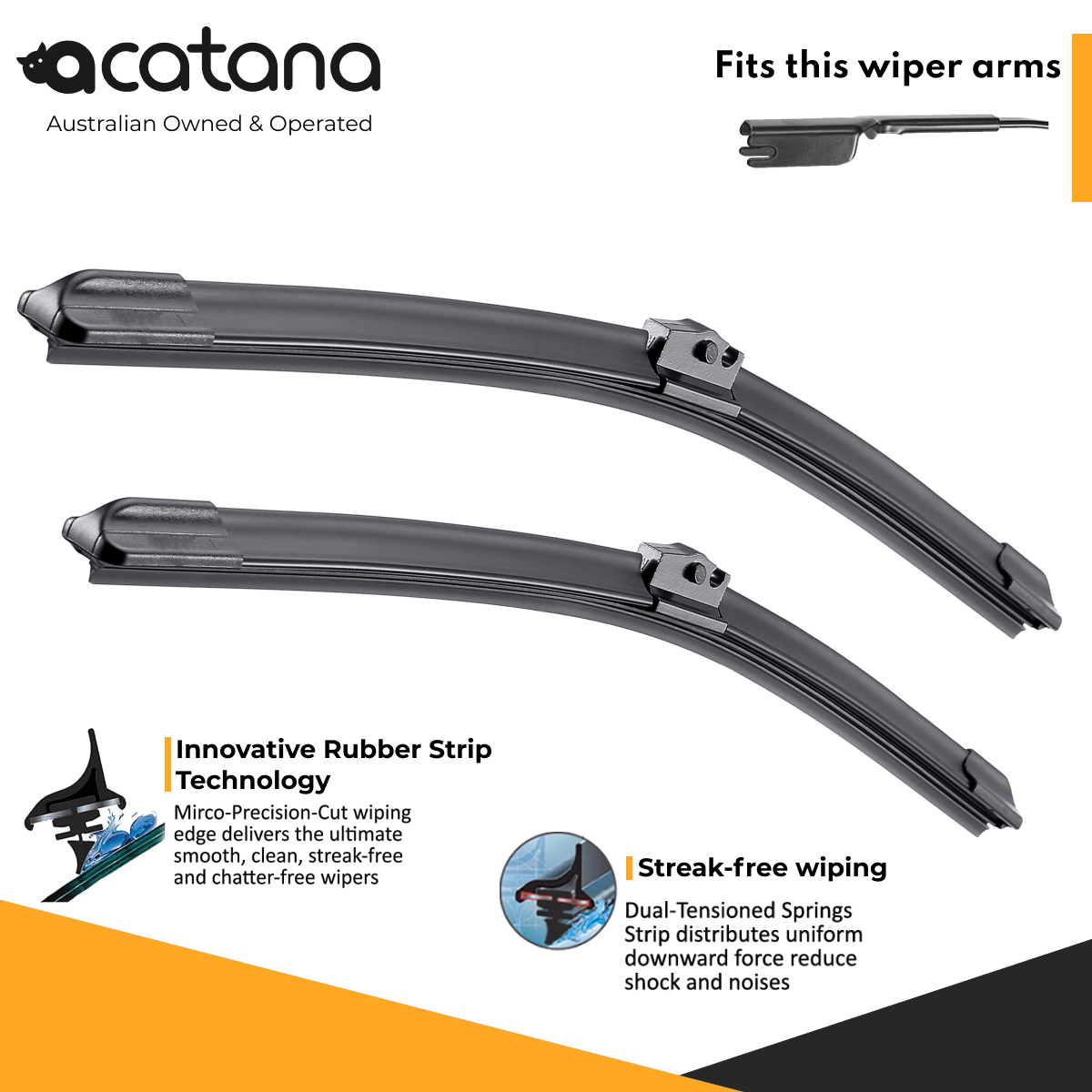 Wiper Blades for Mazda CX9 2016 2017 2018 2019 2020 Front Pair 24