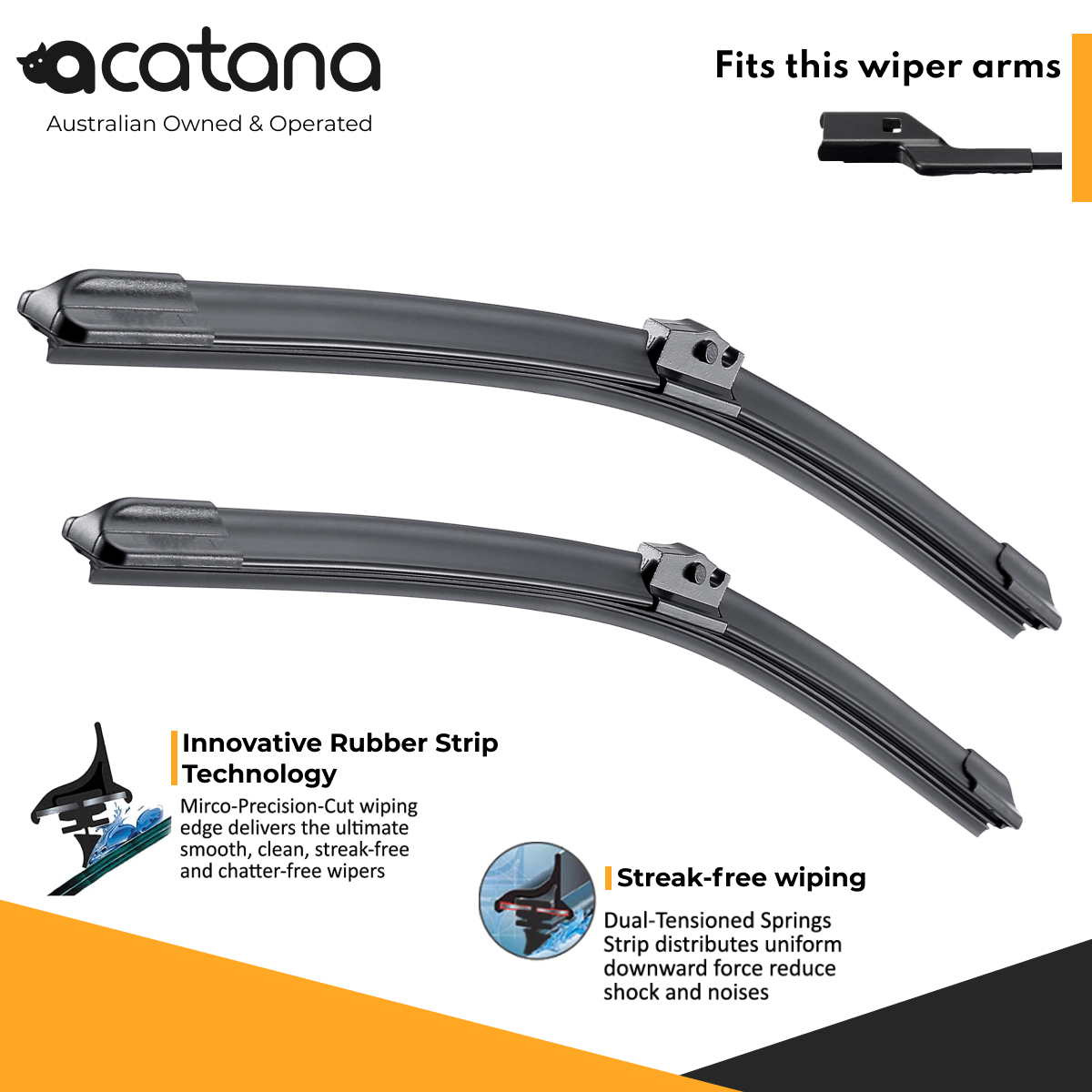 Wiper Blades for Land Rover Range Rover Evoque 2011 2012 2018 Aero 24
