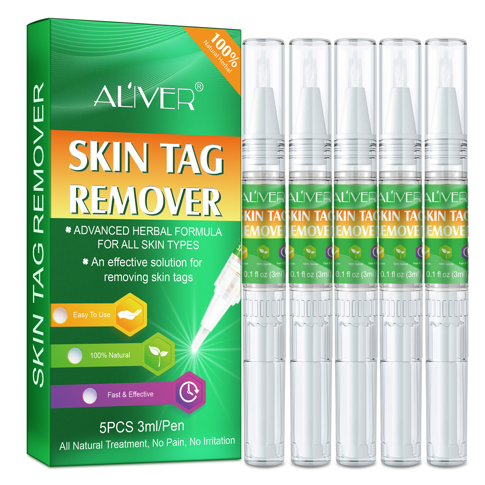 Aliver Fast Skin Tag Remover Pen Safe Mole Wart Removal Body Face