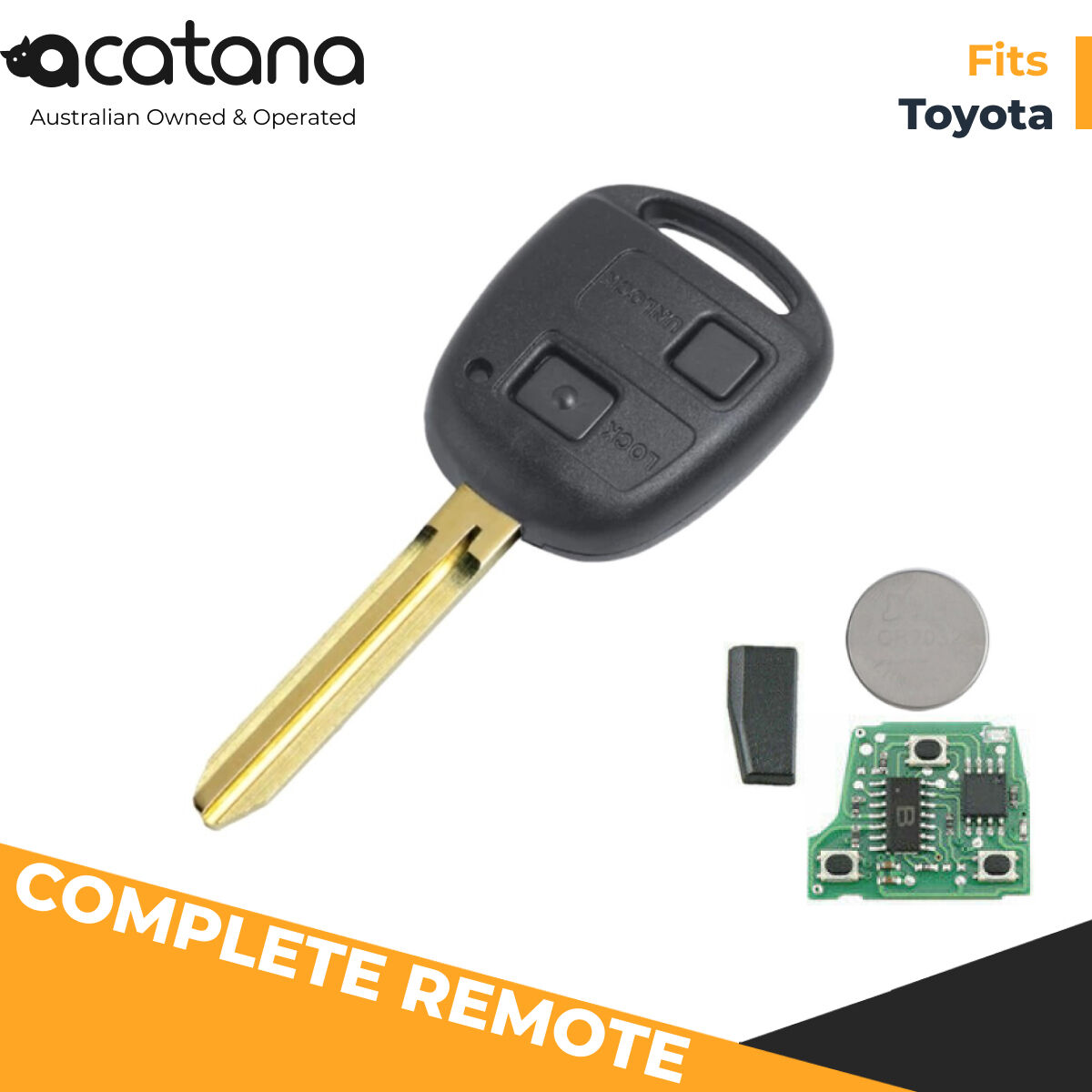 Remote Key for Toyota Corolla ZZE122 2001 2002 2003 2004 Complete 4C