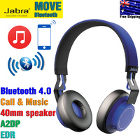 Jabra Move Wireless Bluetooth Stereo Headphones, Pair Up to 8 Devices, Built-In Call and Media Controls, Blue