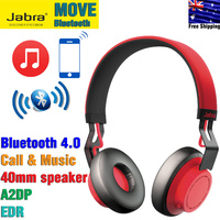 Jabra Move Wireless Bluetooth Stereo Headphones, Pair Up to 8 Devices, Built-In Call and Media Controls, Red