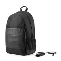 HP Classic Backpack 15.6" Laptop Notebook Bag HP USB Mouse 1000DPI Set 1FK04AA