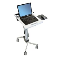 Ergotron 24-205-214 Rolling Laptop Desk Stand Table Adjustable Notebook Portable Mobile Cart
