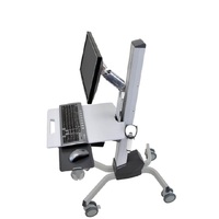 Ergotron 24-206-214 NeoFlex Standing Rolling Mobile Desk Table Mount Arm Height Adjustable Sit Stand