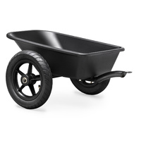 BERG Junior Trailer with Pneumatic Tires for Berg Rally Jeep Junior Adventure Pedal Go-Kart Ride-on Kids Cars Black