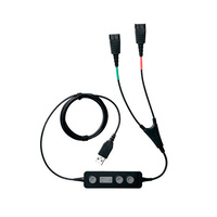 Jabra Link 265 USB QD Y-Training Cable - 2x Jabra Quick Disconnect (QD) Headsets on PC