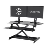 Ergotron 33-468-921 Work Fit Standing Desk Converter Sit Stand Workstation Height Adjustable Platform