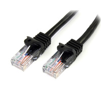 Startech 45PAT1MBK RJ45 UTP Patch Cable Cat5e Snagless 1m Patch Cord Ethernet Male to Male black