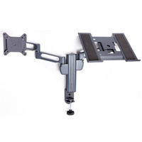 Kensington Dual Monitor Arm with Laptop Tray, easy combined two monitors and double your productivity