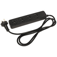 Kensington Outlet Surge Protected Powerboard, 4 AU outlet, Black