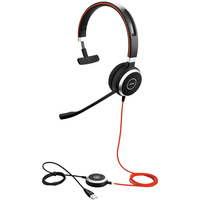 Jabra Evolve 40 UC Mono Wired Headset, MonoHD Audio, Optimized for Unified Communication