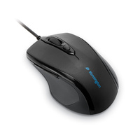 Kensington Pro Fit Optical USB Wired Mid Size Mouse, Ergonomic Sculpted side panels, high definition optical sensor PC Mac compatible