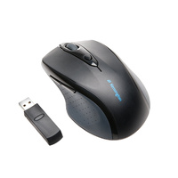 Kensington Pro Fit Mid-Size 2.4G Wireless Ergonomic Optical Mouse 1200DPI, Standard Size Receiver, Black