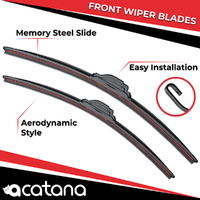 acatana Front Wiper Blades for Toyota Land Cruiser 100 1998 - 2007 Pair of 24 + 22" Windscreen Windshield Replacement