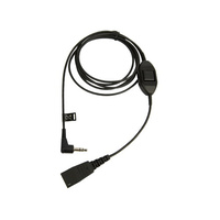 QD cord to 3.5 mm jack. With in-line call-answering for Alcatel 8er and 9er Series
