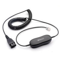 Jabra GN1216 Coiled Cord QD to RJ9 for Avaya one-X Telephone system 1600 9600 and 1700 Series