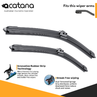 Windscreen Wiper Blades for Toyota Land Cruiser 80 1990 - 1998, (KIT of 2pcs)