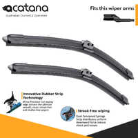 acatana Windshield Wiper Blades for Ford Fiesta WS WT WZ 2009 - 2018 Pair of 26" + 16" Front Windscreen Replacement