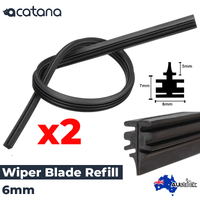 26" + 18" Windscreen Wiper Blade Refills for Mitsubishi Outlander ZJ ZK ZL 2012 - 2019 Rubber 65cm + 45cm