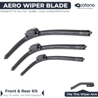 Aero Wiper Blades Kit for Daihatsu Rocky F70 F80 F90 1984-1992 Front Rear Pack