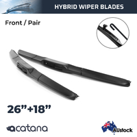 Acatana Fits U Hook Arm Front Windscreen Wiper Blades Pair 26" + 18" Windshield