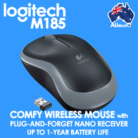 Mouse Wireless Optical Laptop PC 1000DPI M185 Logitech 910-002255