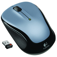 Logitech M325 Wireless 2.4GHz Mouse, Unifying Nano Receiver, Light Silver