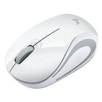 Logitech M187 Wireless Mini Portable USB Optical Mouse White 910-005380