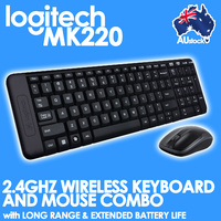 Wireless Keyboard and Mouse Combo 2.4 GHz PC Laptop MK220 Logitech 920-003235