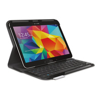 Logitech Bluetooth Keyboard Case Folio for 10.1 Samsung Galaxy Tab 4  (Carbon Black)