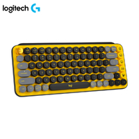 Logitech POP Keys Wireless Bluetooth USB Mechanical Keyboard Emoji Blast Yellow 920-010577