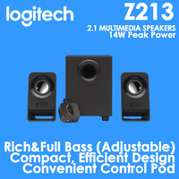 Logitech Z213 Multimedia Speakers PC Desktop 2.1 Stereo Speakers with Subwoofer