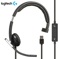 Logitech H650e Corded USB Mono Single-Ear Headset with Flexible Microphone Boom  and In-line control, DSP, Wideband Audio