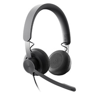USB Headset Logitech Zone Wired MS ANC MIC PC 981-000871