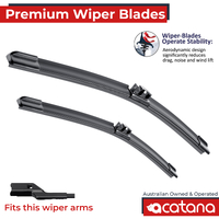 Premium Wiper Blades Set fit Jaguar XE X760 2015 - 2022 Front