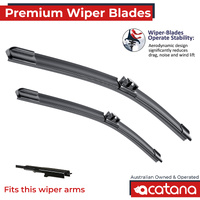 Premium Wiper Blades Set fit Holden Omega VE Wagon 2008 - 2013, Front Pair