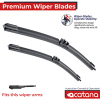 Premium Wiper Blades Set fit Mercedes AMG CLS53 C257 2018 - 2022, Front Pair