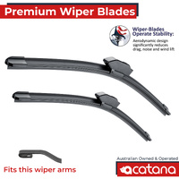 Premium Wiper Blades Set fit Toyota Alphard H1 2003 - 2008, Front Pair