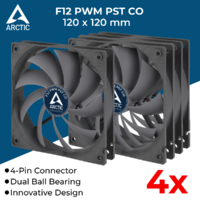 4x PC Case Fan Silent Fans 4-Pin 12V Quiet Cooling Cooler Arctic Colling 120mm