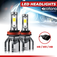 acatana LED Headlight H11 H8 H9 Globes Kit Bulbs Hight Beam 10000LM Brighter White Head Light Сonversion for Сar Assembly Headlamp Replacement