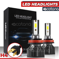acatana LED Headlight H4 Globes Kit Bulbs Hi/Low Beam 6000LM Brighter White Head Light Сonversion for Сar Assembly Headlamp Replacement