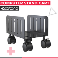 acatana ACA-CH01 | Mobile Computer Tower Rolling Stand Cart Holder Desktop CPU PC Case Locking Caster Wheels ATX Adjustable
